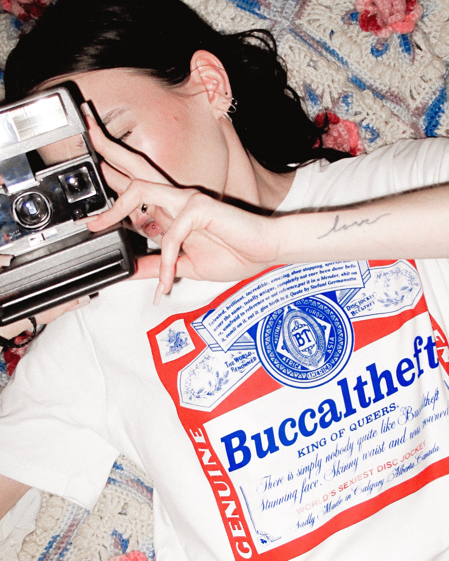 Buccaltheft x Terra2k - Cropped White Tee