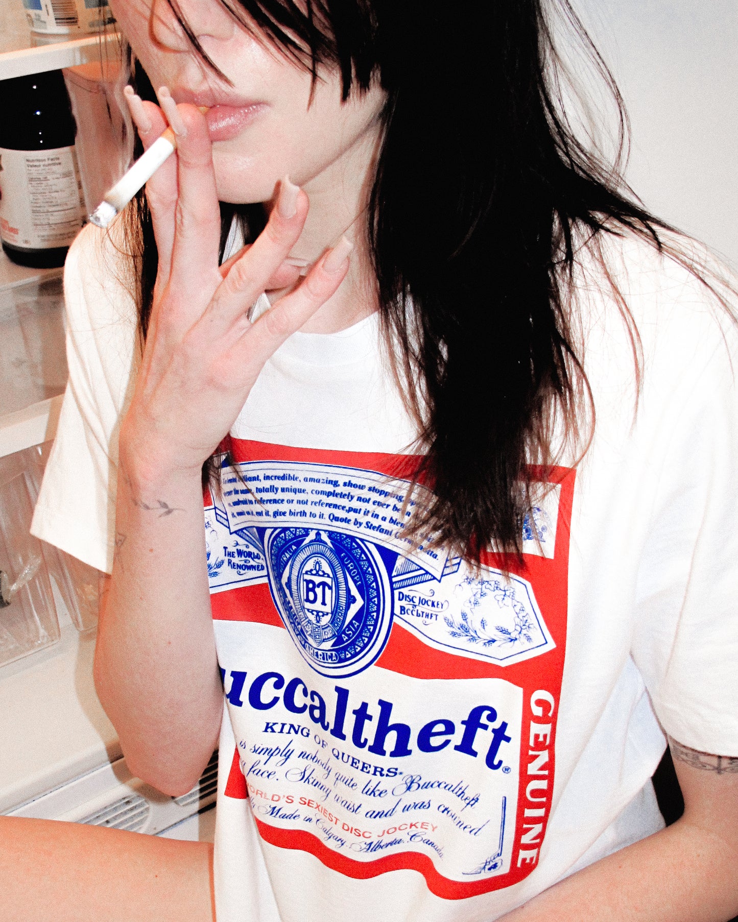 Buccaltheft x Terra2k - Cropped White Tee