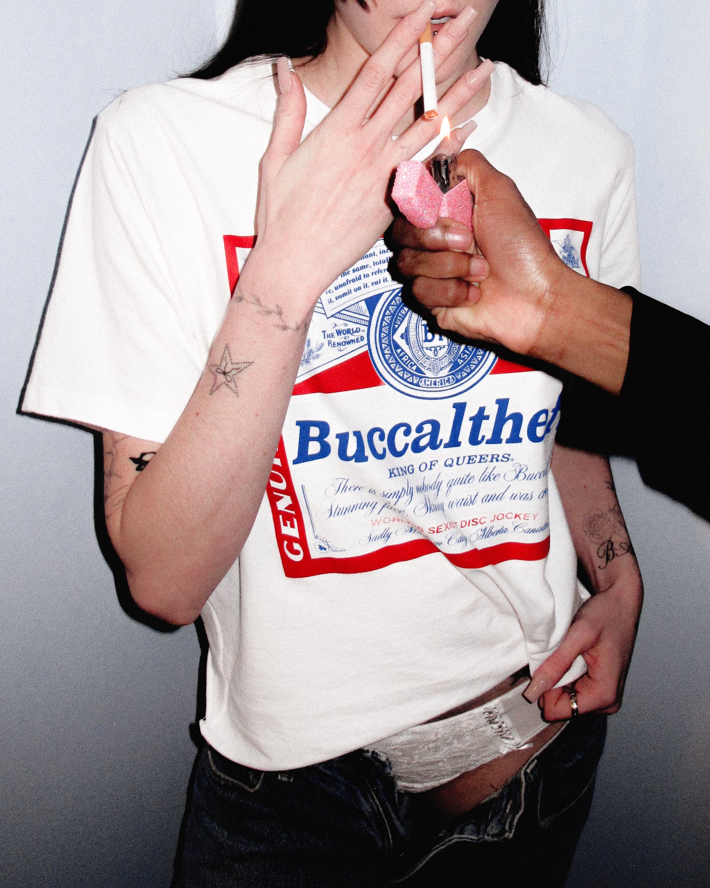 Buccaltheft x Terra2k - Cropped White Tee