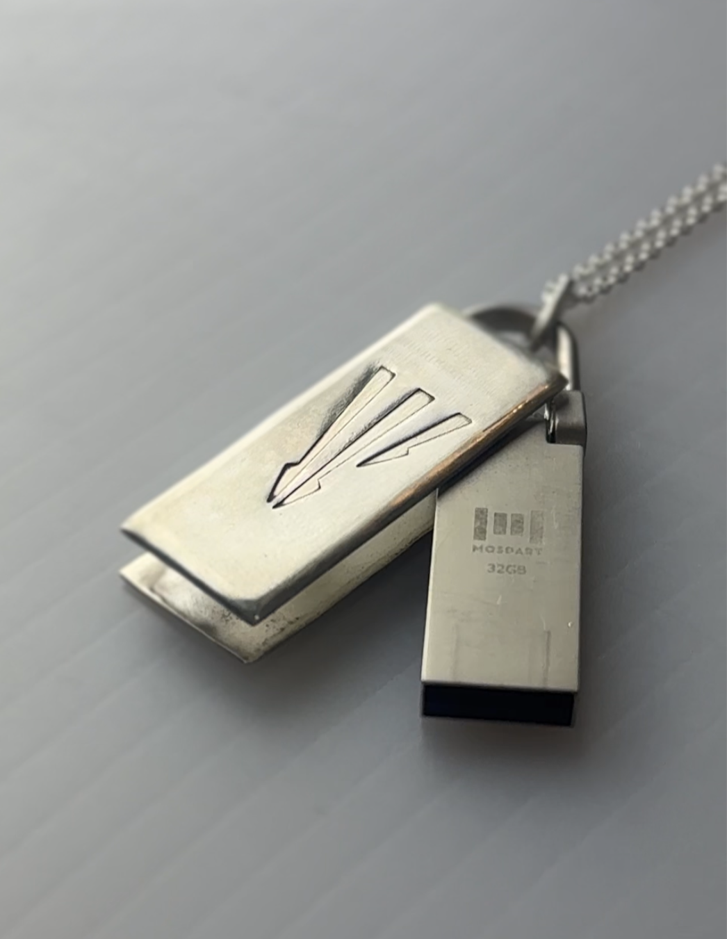 USB Necklace - Sterling Silver