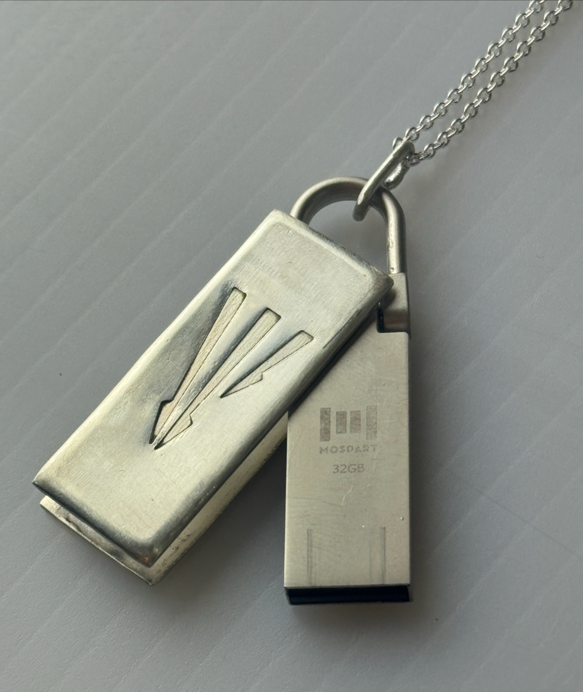 USB Necklace - Sterling Silver