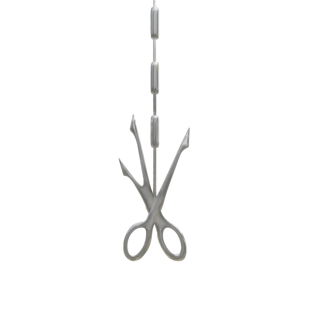 Scissor Cut Earrings - Sterling silver