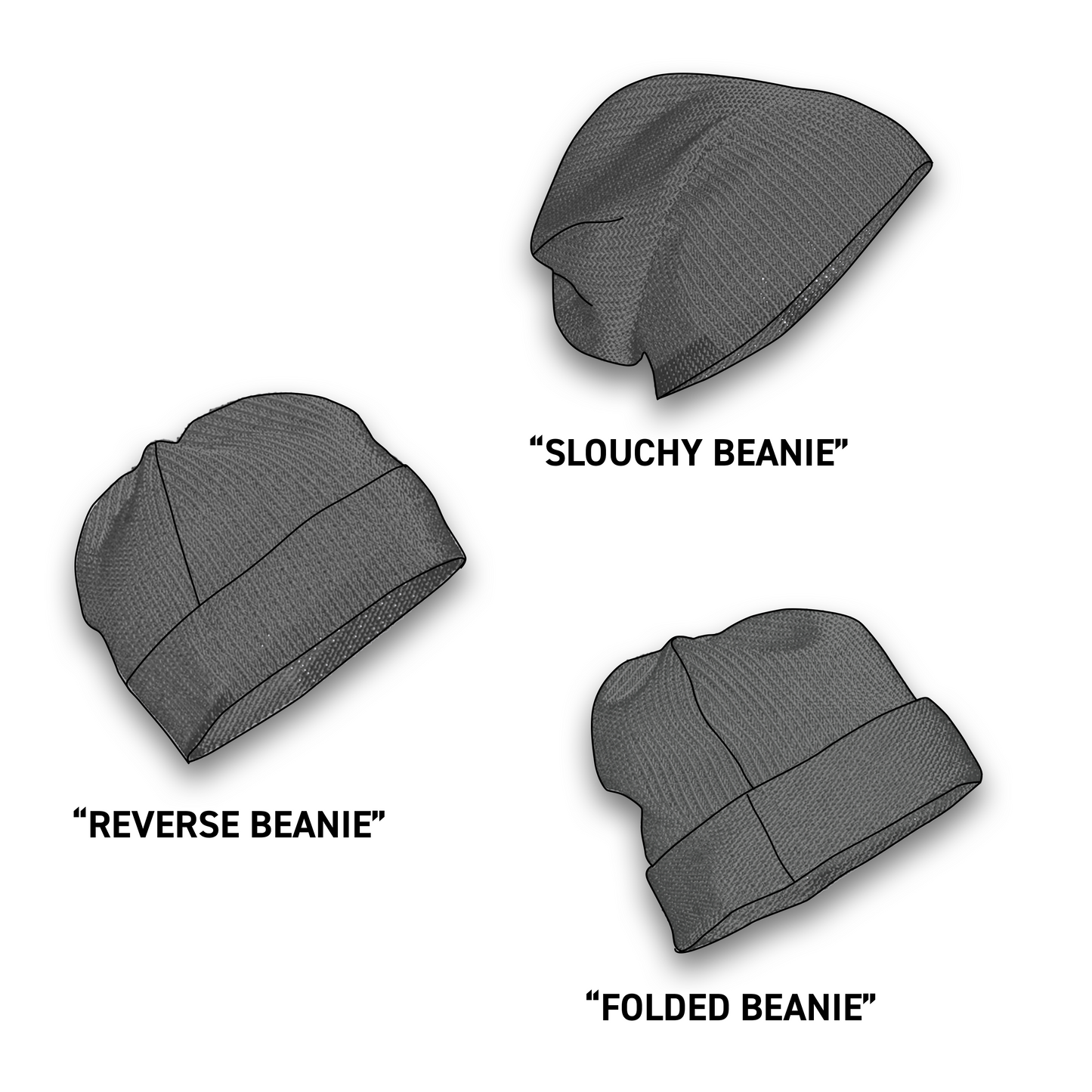 Beanie Sewing Patterns (3 PACK)