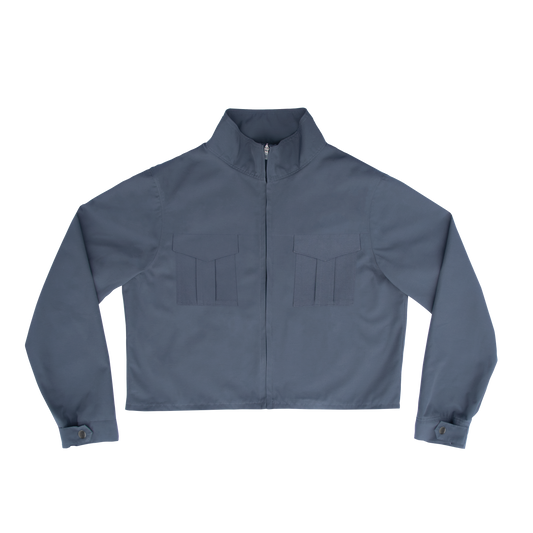 Deadstock Cropped Windbreaker Jacket - Graphite Grey V2