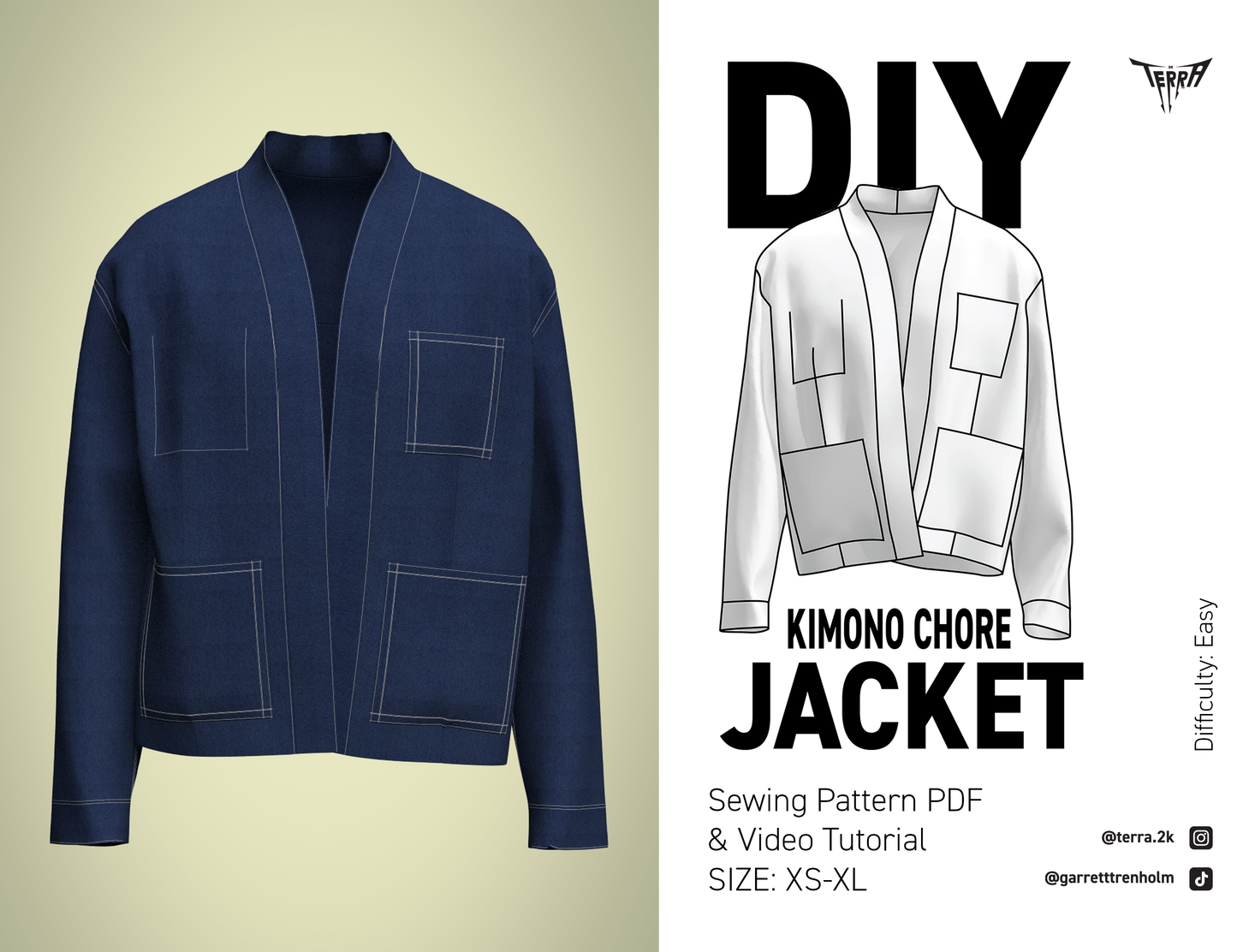 Kimono Chore Jacket Pattern